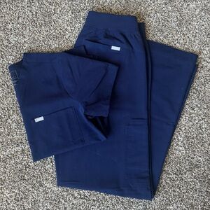 Figs Navy Scrub Set